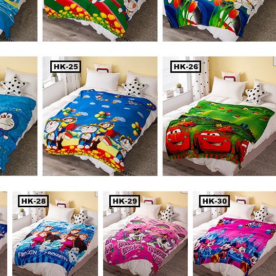★ - LUXURYLIFE - HK - Selimut Karakter Doraemon 150x200cm Jumbo - Selimut Bulu Karakter Halus ♣