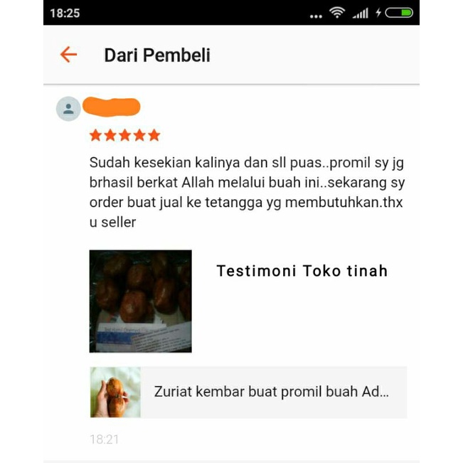 Zuriat kembar buat promil 500 gram  impor Mesir