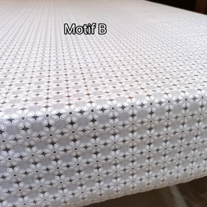 Taplak Meja Makan Plastik Putih Polos Meteran Panjang 3 4 5 Meter bagus