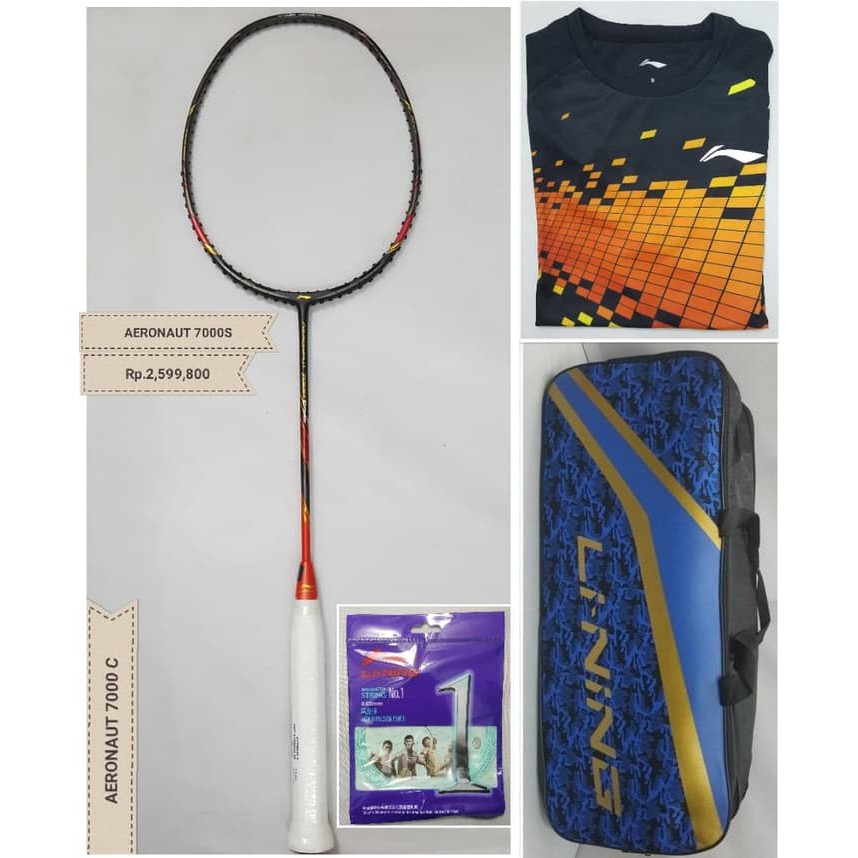 RAKET BADMINTON - LINING AERONAUT 7000C 7000 C - ORIGINAL