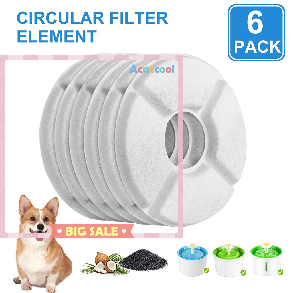 Cat Water Fountain Replacement Filter Pet Drinking Flower Fountain Filter