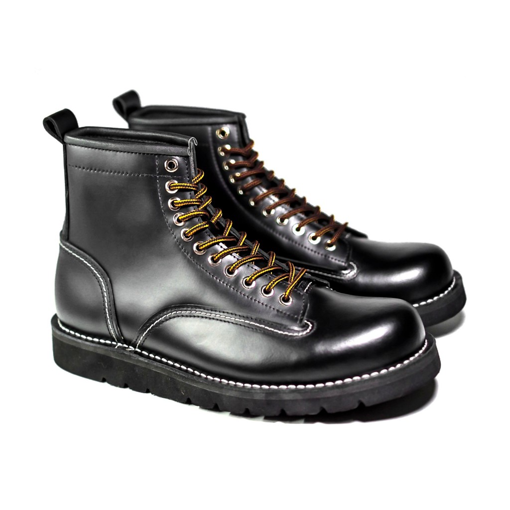 HIPPO BLACK  |FORIND x BARNUM| Sepatu Boots Kulit Asli Boot Kulit Pria Cowok New Ori Lokal Footwear