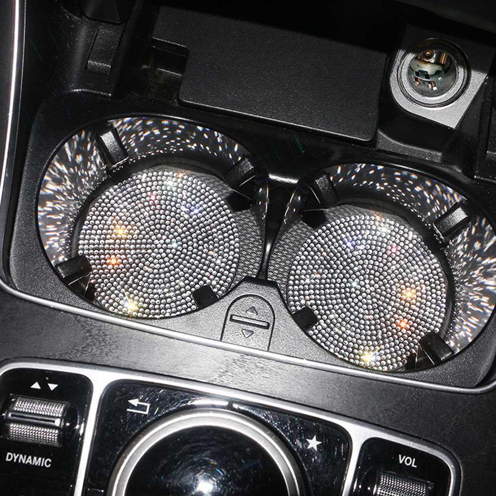 Suyo Tatakan Gelas Bahan Silikon Lembut Bling Untuk Interior Mobil