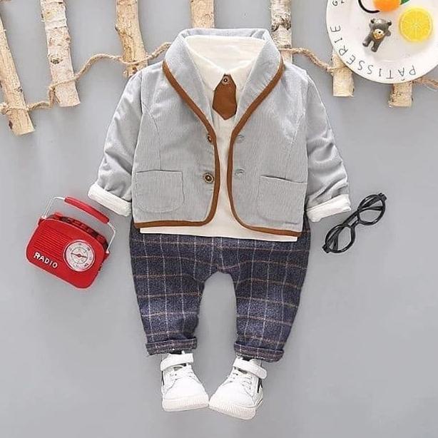 Setelan Baju +Celana + Jas Anak Bayi Cowok / Jas Anak /Jas Bayi