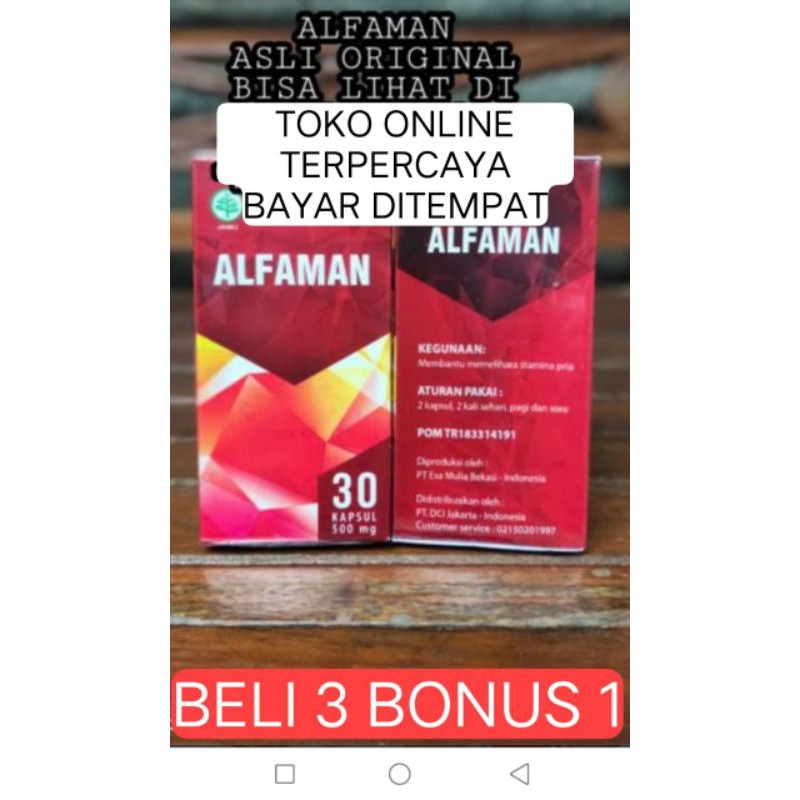 ALFAMAN KAPSUL HERBAL ORIGINAL SUPLEMEN PRIA BPOM AMPUH ALFAMAN