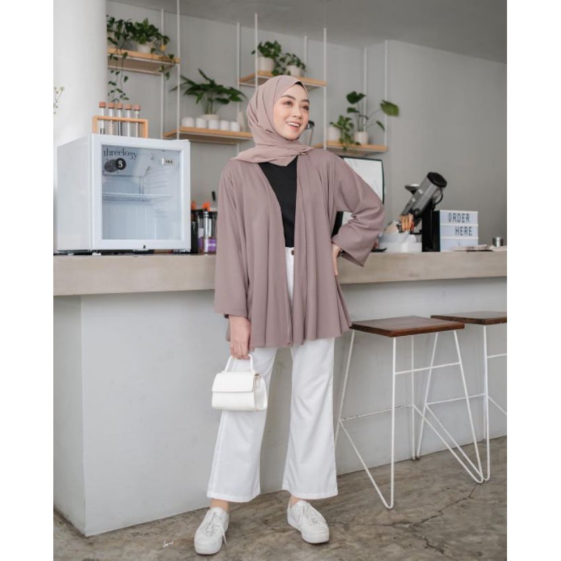 VANILA OUTER WEDGES / WAFFLE OUTER / ATASAN WANITA / ATASAN KERJA