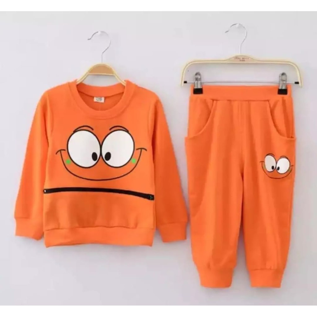 SETELAN SWEATER ANAK MOTIF KERROPI 1-5 TAHUN SWEATER ANAK SETELAN ANAK BAJU ANAK TERBARU