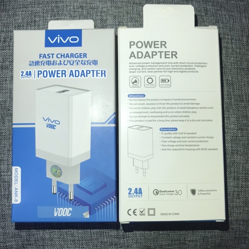 CHARGER ORIGINAL VIVO Micro USB/Type C VOOC Travel Charger