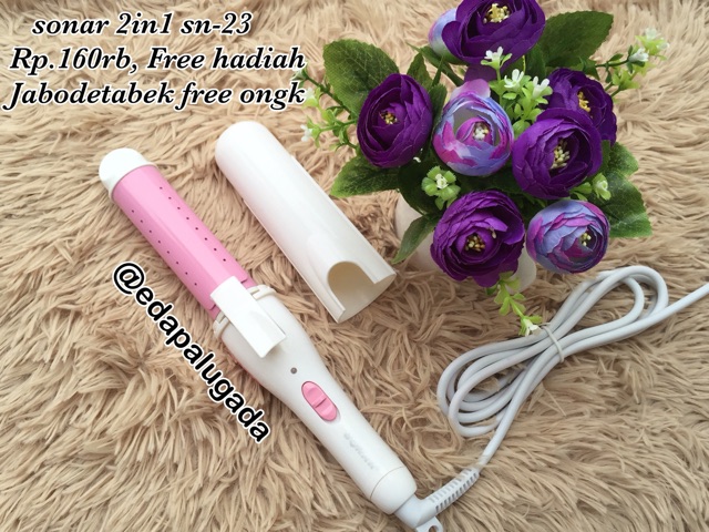 sonar 2in1 electric hair curler sn23, catokan 2in1, catokan murah, catokan curly