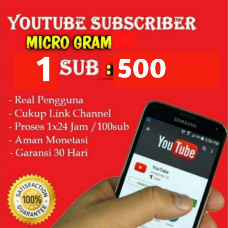 

SUBCRIBERMURAH 500 PER 1SUBS(ADA HARGA ADA KUALITAS)