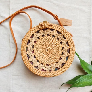 Jual Kerajinan Tangan Rattan Bag Ulir Gendis Samping Tas Rotan Asli