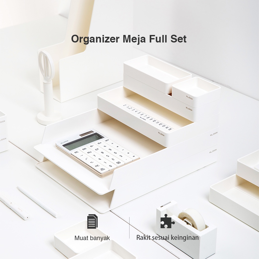 Nusign Desk Organizer / Rak Kertas Space Besar Pilihan 3 Warna NS001