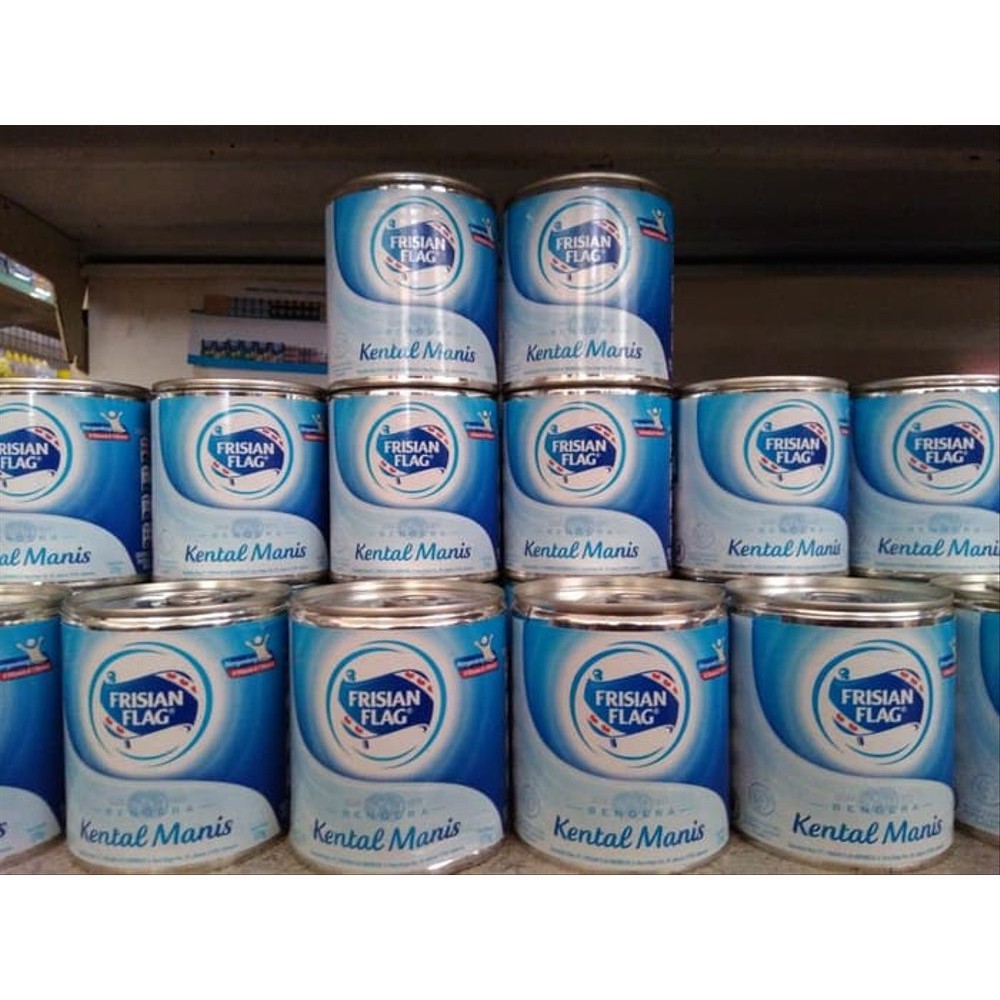  SUSU BENDERA  FRISIAN FLAG PUTIH KALENG 375GR Shopee 