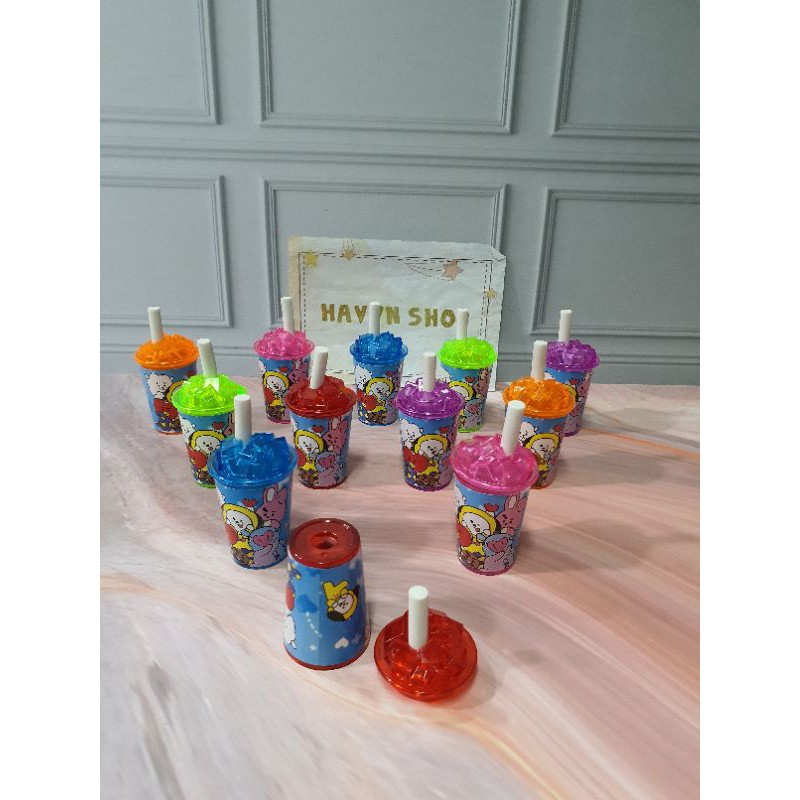 serutan bts/rautan bts/serutan bt-21/sharpener bt-21/orotan-GELAS