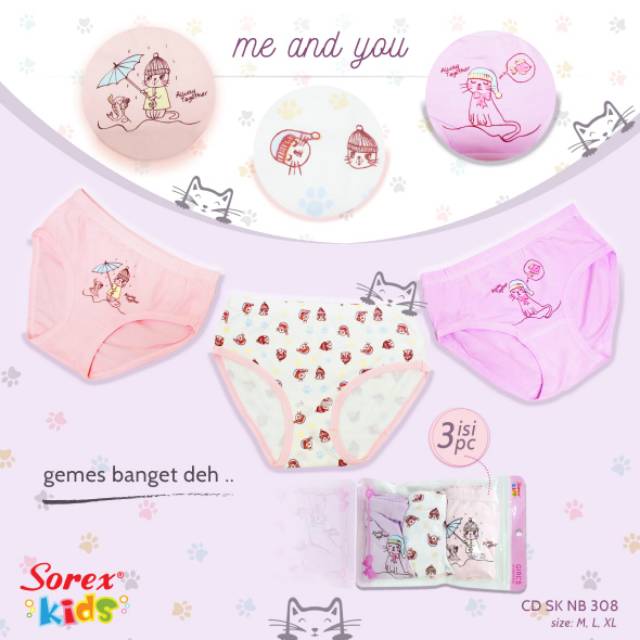 Sorex CD Anak Cewek SK NB 308 isi 3pcs