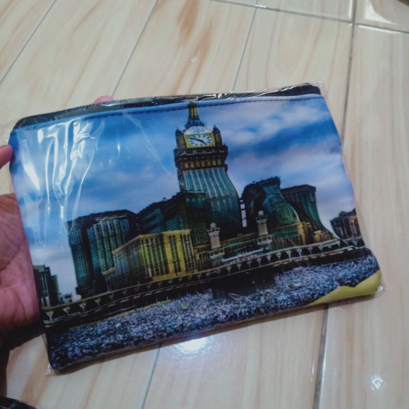 Pouch Printing Ka'bah Madinah / Dompet Wanita  by Zellshop