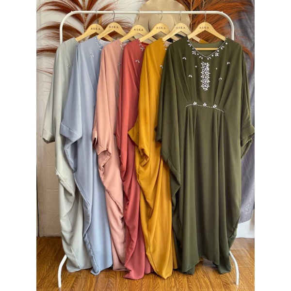 {ASKA.ID} ZEVARA PAYET CERUTTI KAFTAN BAJU GAMIS LEBARAN WANITA MUSLIMAH