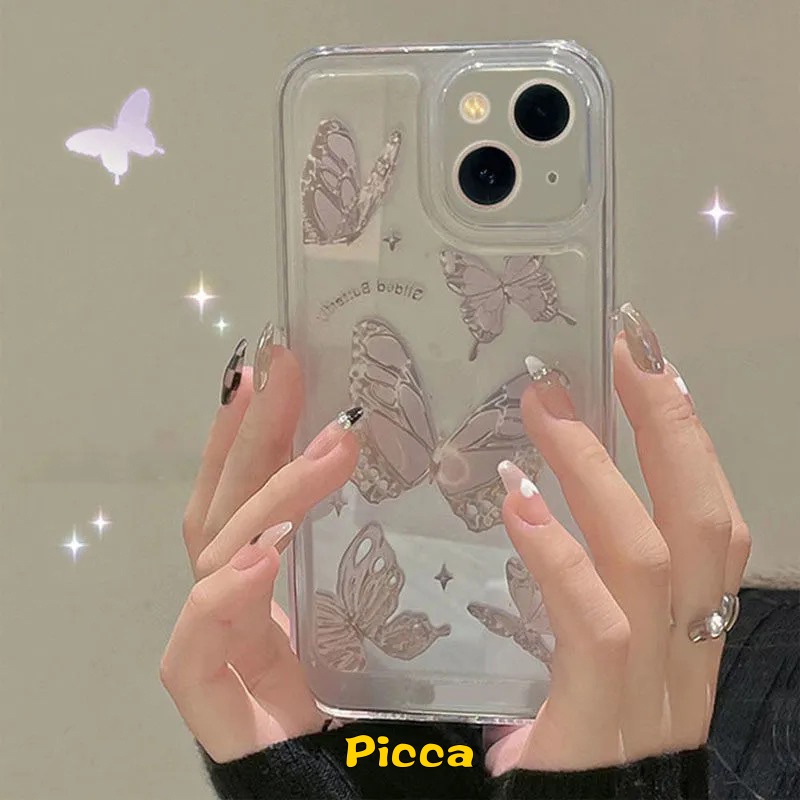 Ins Casing TPU Xiaomi Mi POCO M3 Pro M4 Pro POCO X3 Pro NFC Redmi Note 11 10 11s 9s 11Pro 10S 9 10 Pro Max Plus Redmi 10 9A 9 10C 10C 9T 10C NFC Butterfly