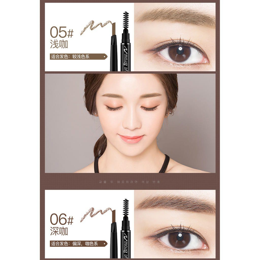 HK789-Lameila 7 Colors Double Heads Eyebrow Pencil Lasting Eyebrow Pen (Waterproof)