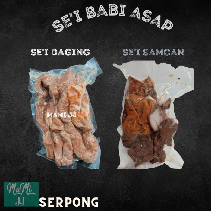 

✨COD✨ Sei Babi Asap khas Kupang 500gr + sambal (Babi Bali) - Sei Daging