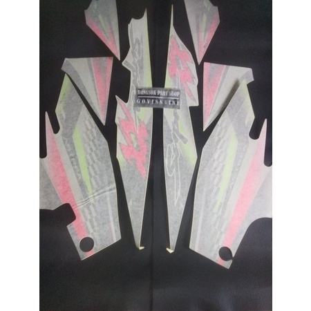 striping stiker sticker lis honda supra xx 2004 2005 hitam silfer silver original