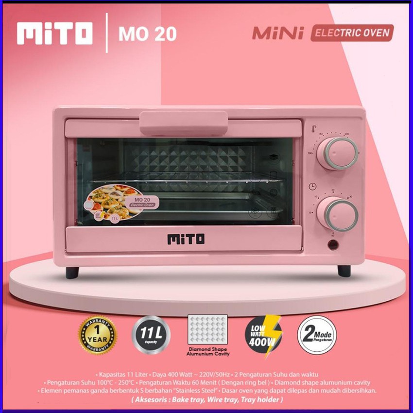 Oven Listrik Mito MO 20 Kapasitas 11Liter MITO MO-20