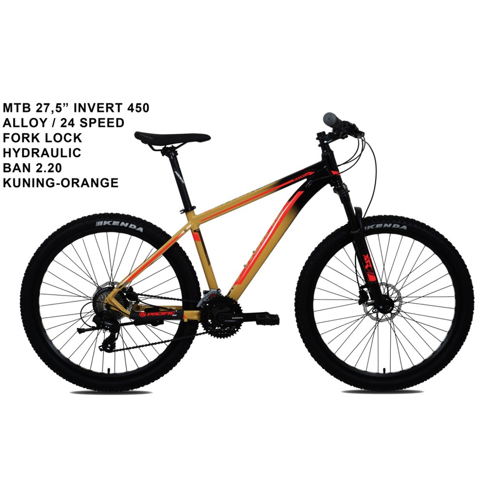 SEPEDA GUNUNG MTB 27.5 INCH PACIFIC INVERT 450 24SPEED HYDROLYC