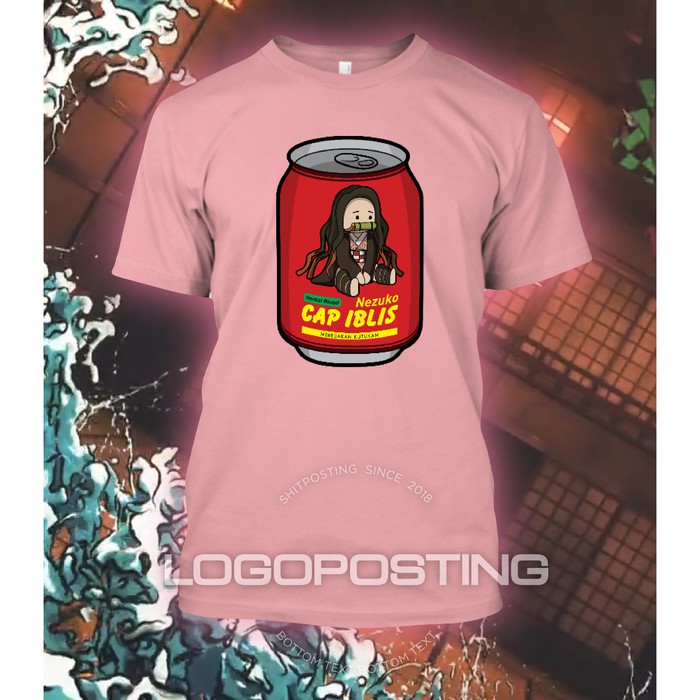 NEZUKO CAP IBLIS - Kaos Tshirt Logoposting Cap Panda Liang Teh