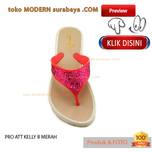 PRO ATT KELLY B MERAH sendal wanita jepit karet casual flip flop