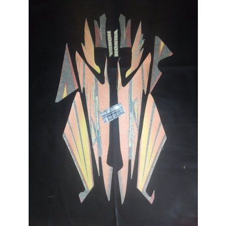 striping stiker sticker lis honda supra x 125 x125 orange oren 2005 2006 original