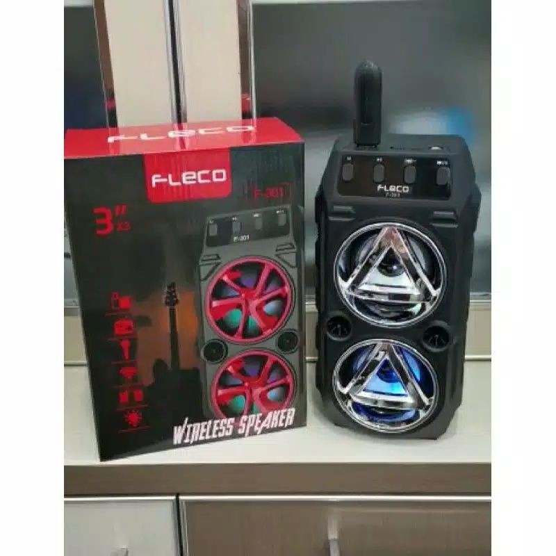 Speaker Bluetooth Wireless Fleco F-301 Free Mic//Speaker Wireless Murah Fleco F-310