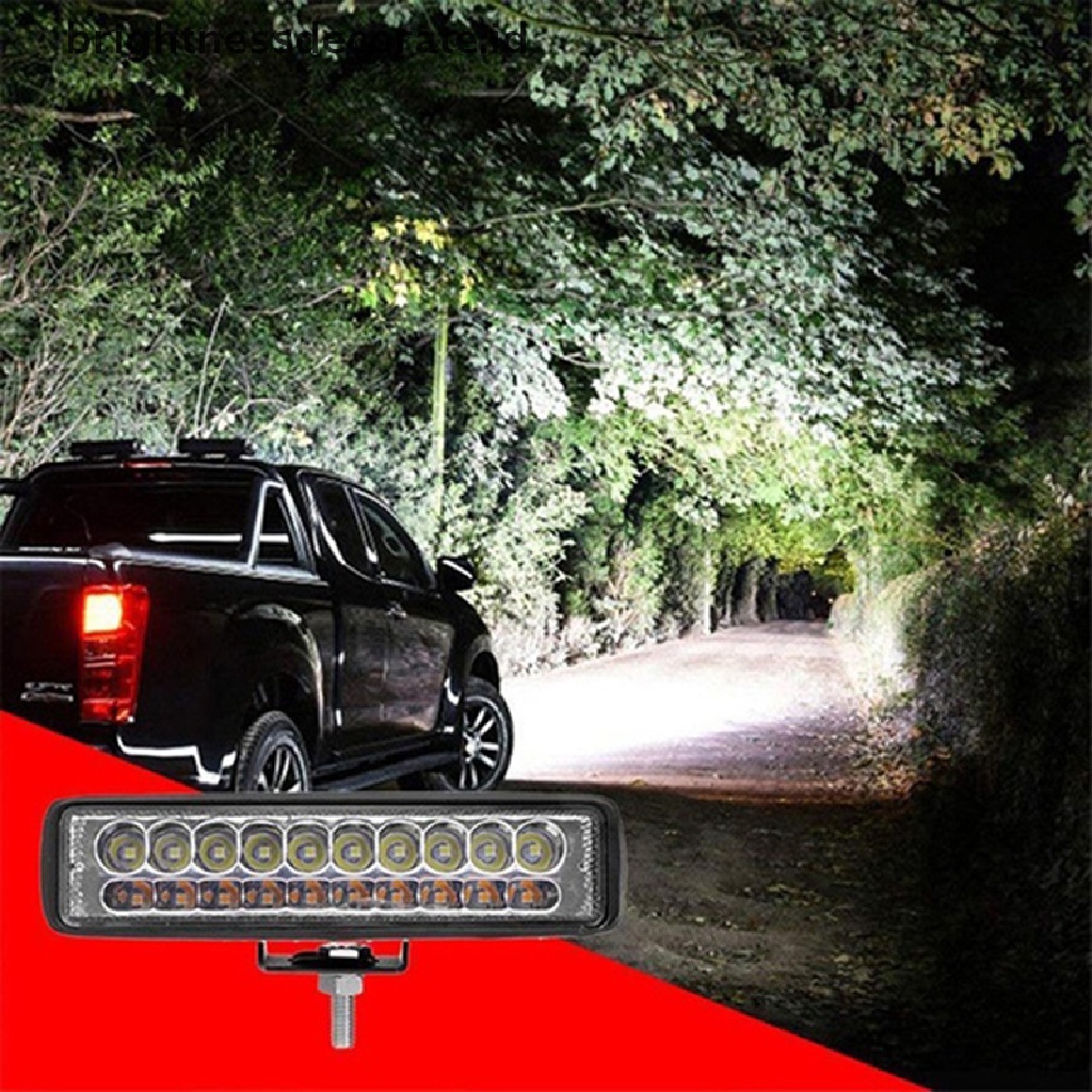 1pc Lampu Led Kerja 6 &quot;60W Warna Putih / Amber Untuk Fog Lamp Mobil Offroad