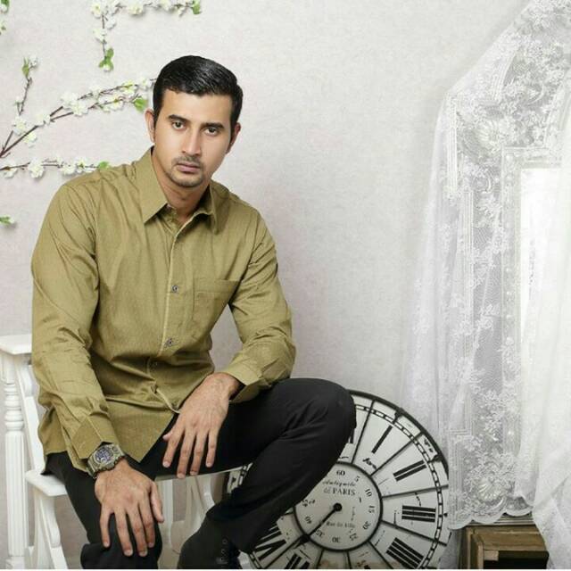 [Slimfit] Fashion pria baju koko Nizar Bordir NY ZAR