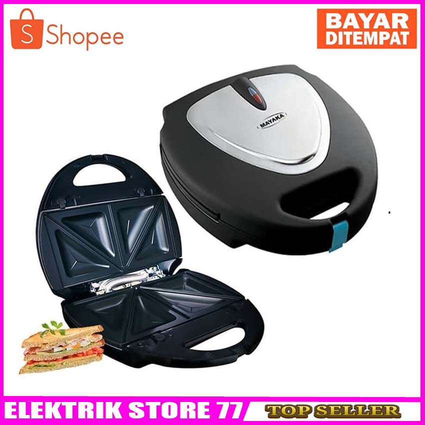 Mayaka Pemanggang Roti Jepit Sandwich Bread Toaster Maker SM-8803 YZ