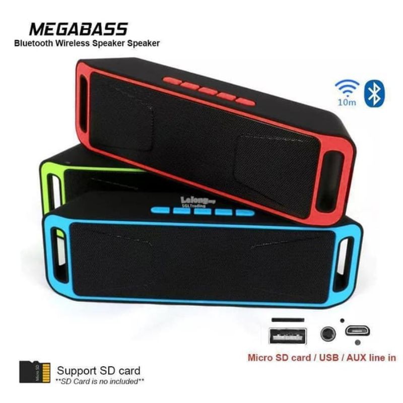 Speaker BLUETOOTH A2DP / SC-208 SC208 Stereo Musik MEGABASS Wireless