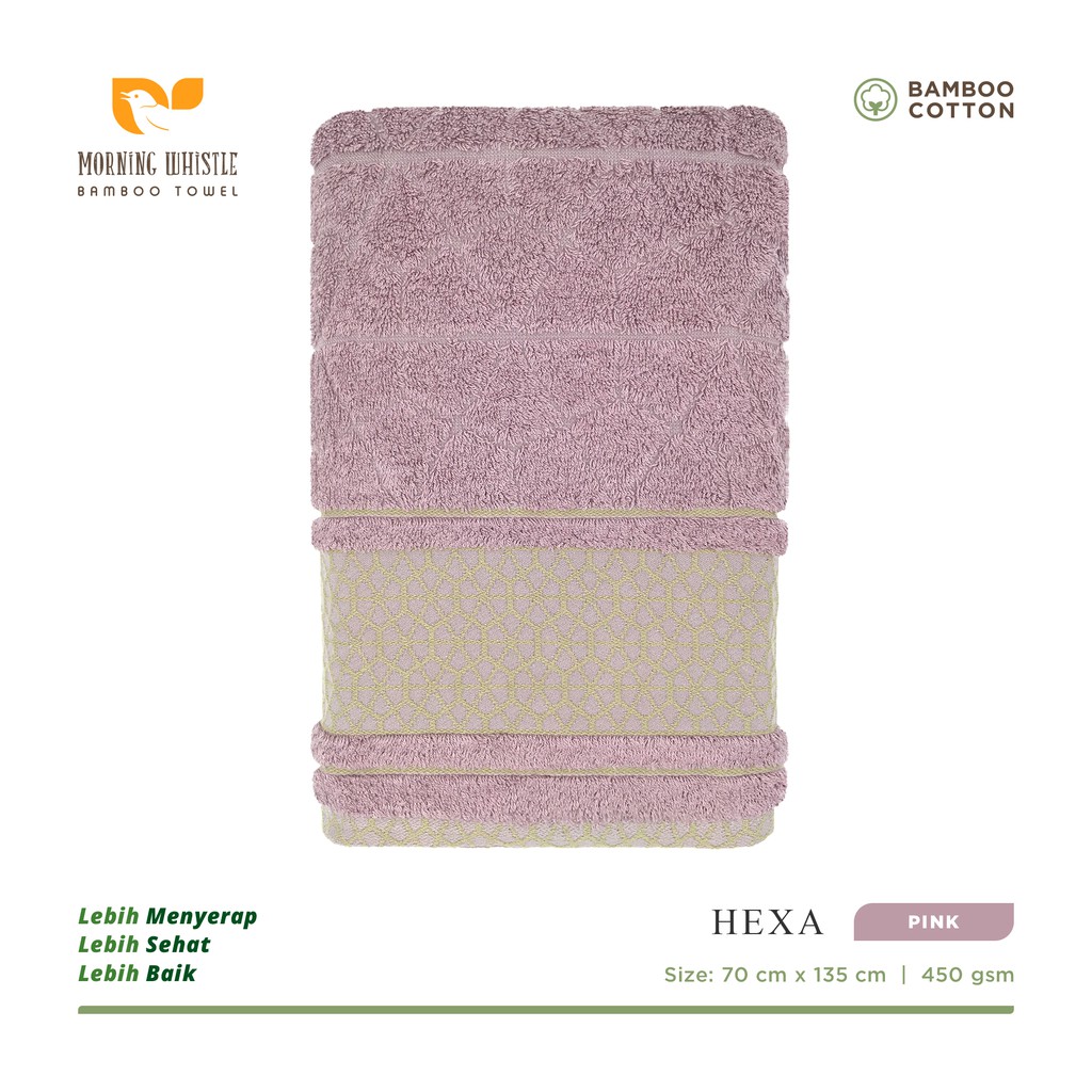 MWB Morning Whistle Bamboo Hexa Handuk Mandi Dewasa 70 x 135 cm