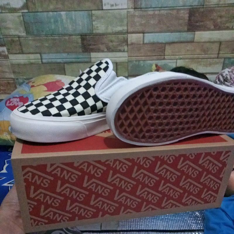 Sepatu Vans Slop Slip On Catur Premium Waffle DT Terlaris Grade Ori noob