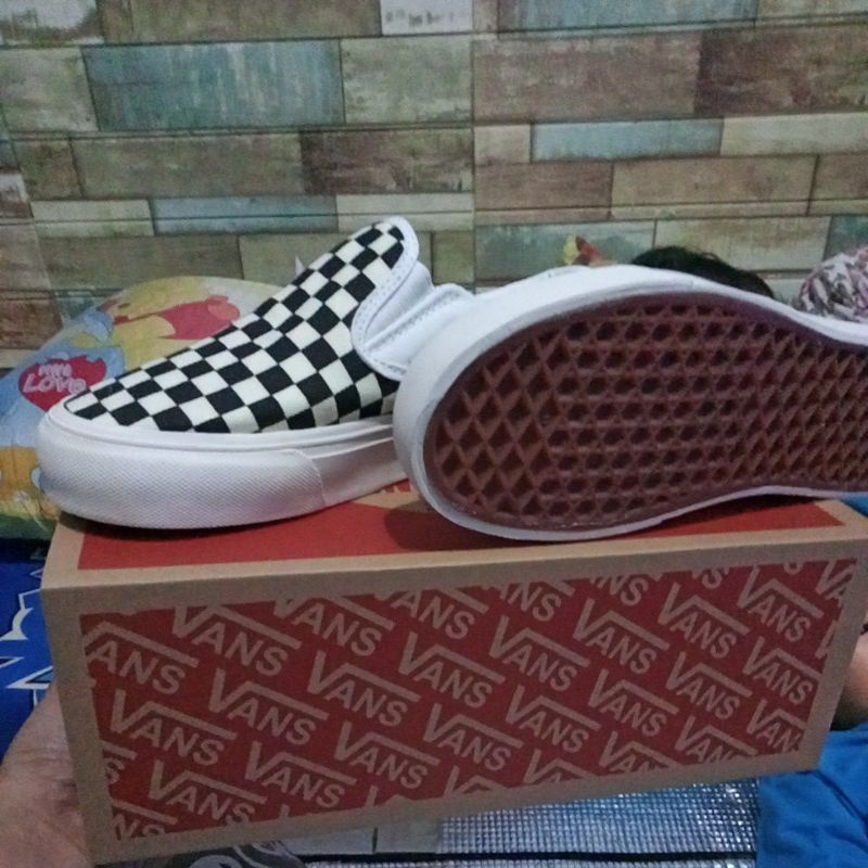 Sepatu Vans Slop Slip On Catur Premium Waffle DT Terlaris Grade Ori noob