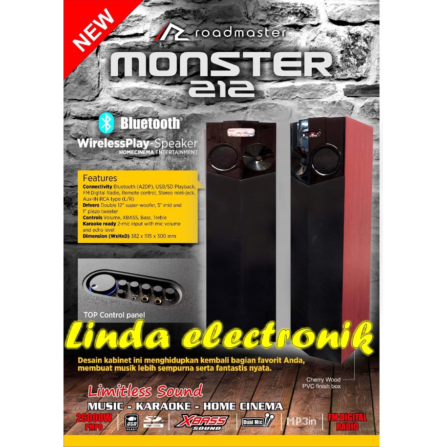 speaker aktif roadmaster monster 212 manaual garansi resmi