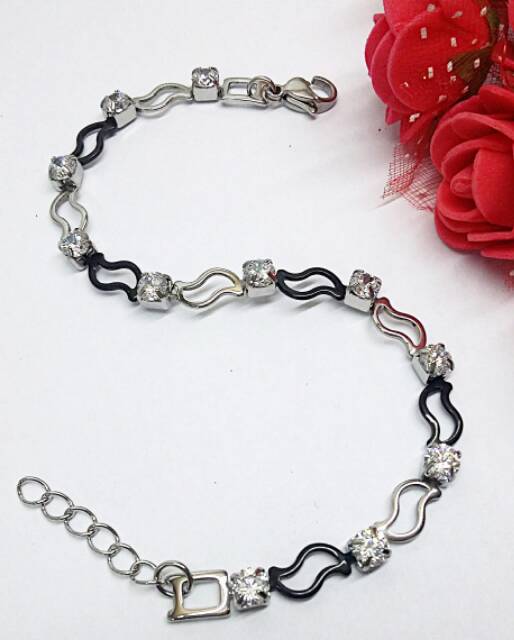 GELANG TITANIUM SILVER MODEL SS