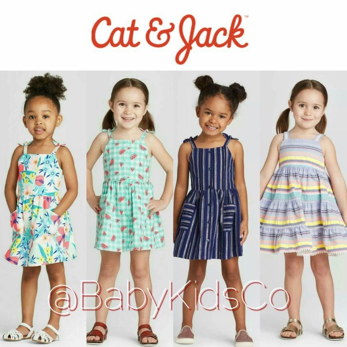 DRESS CAT&JACK CASUAL DRESS BAYI ANAK PEREMPUAN CAT AND JACK BRANDED