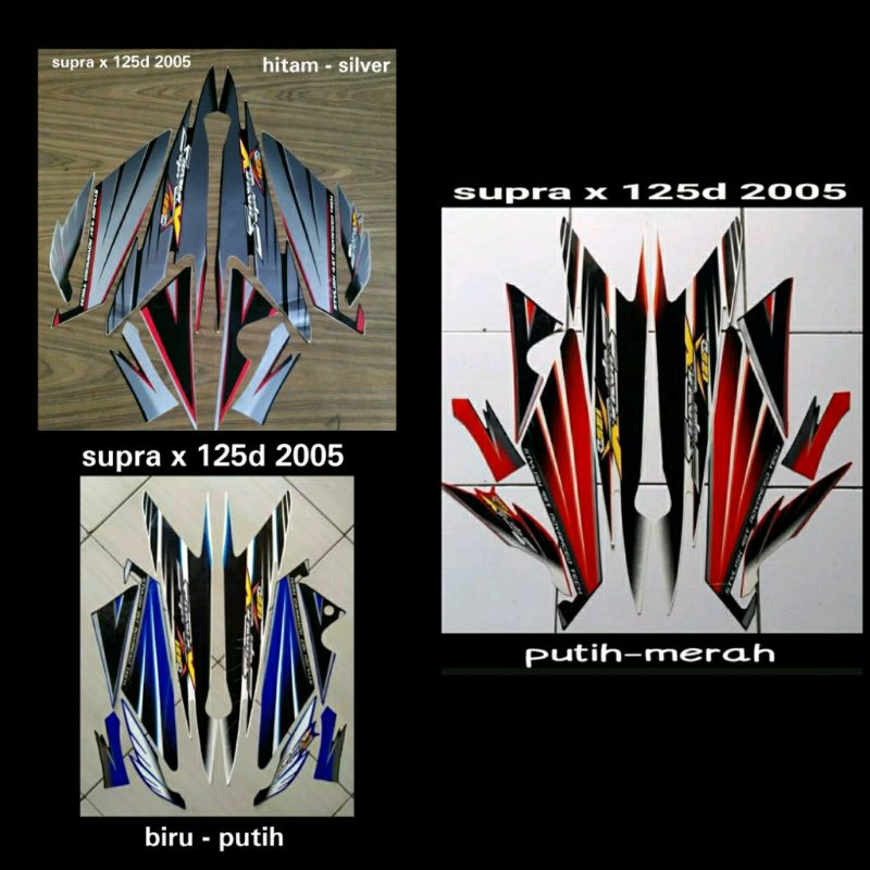 Striping / list body motor Supra X 125d 2005