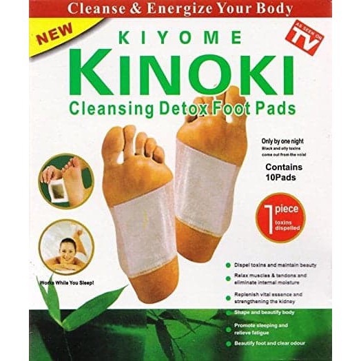 [1 BOX 10 PCS] Koyo Kinoki White Original - Kinoki Foot Patch Koyo Detox Penyerap Racun Herbal