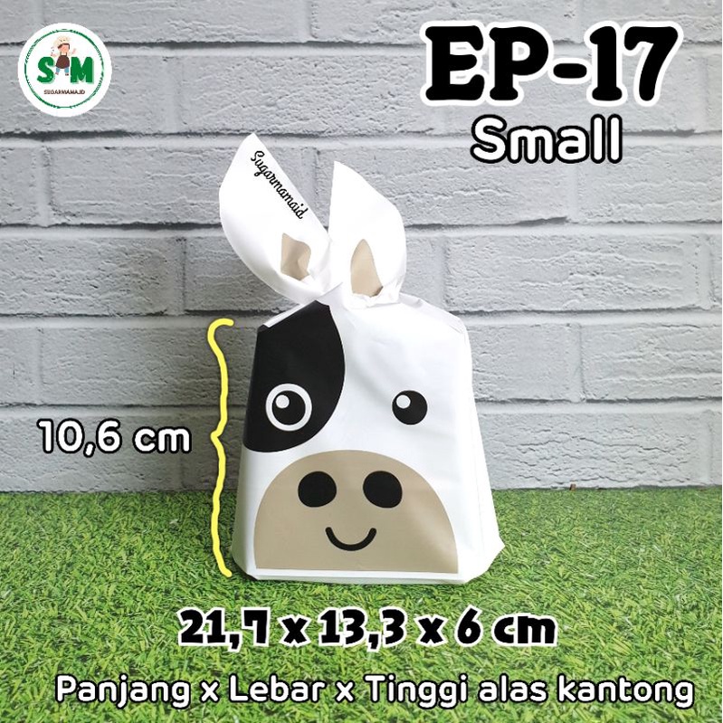 

(10pcs) Plastik ikat Lucu EP 17 Kecil Kantong Goodie bag Bungkus hampers kemasan Souvenir ulangtahun