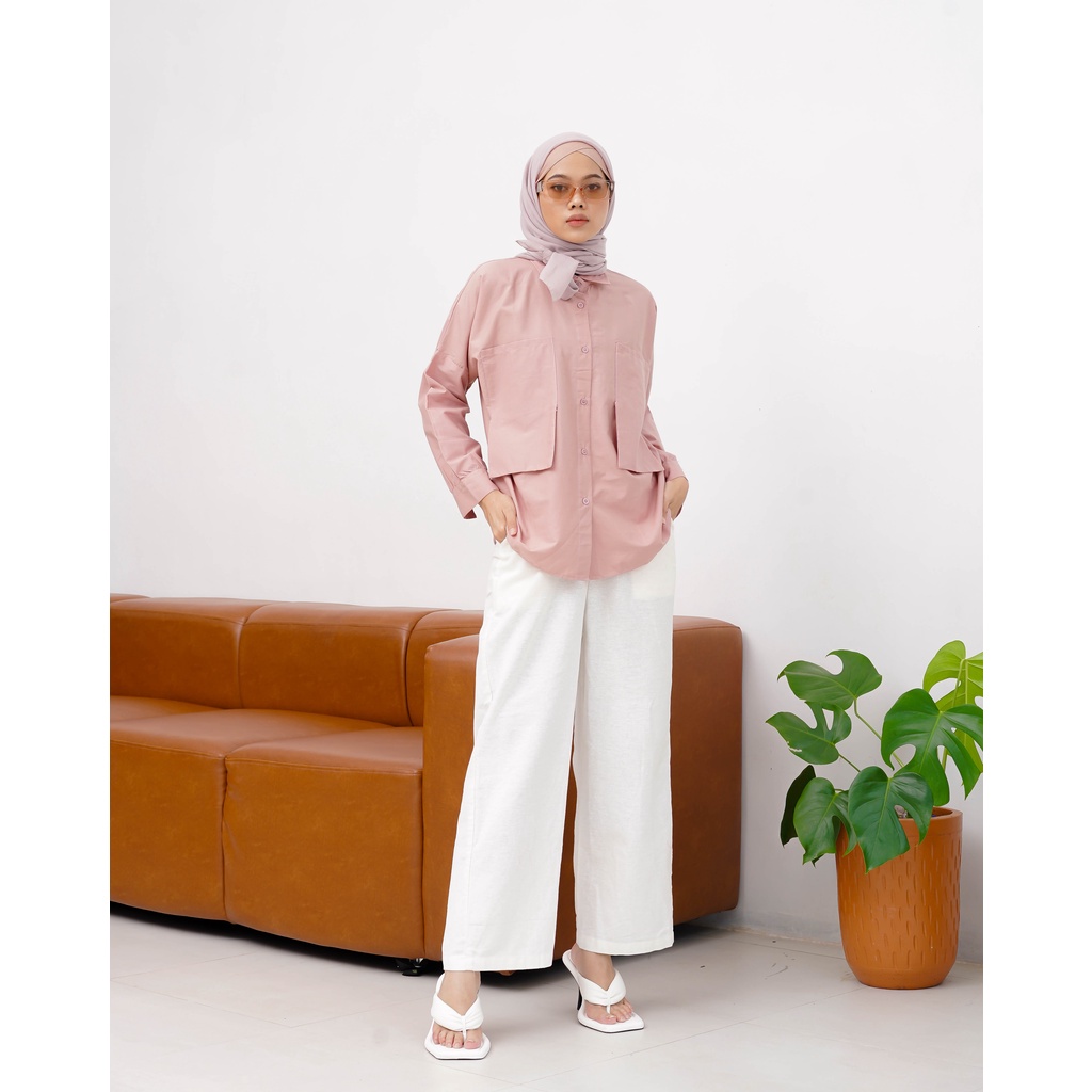 KEMEJA POLOS KATUN POPLIN MARISSA PREMIUM SHIRT B461