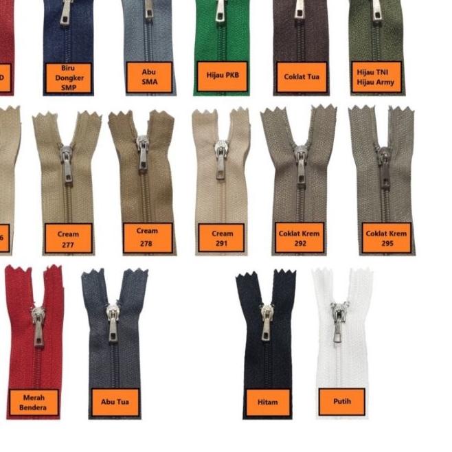 ➴ SJ Resleting Celana Biasa 6 inch / 15 cm No 3 @10 Lusin ✯