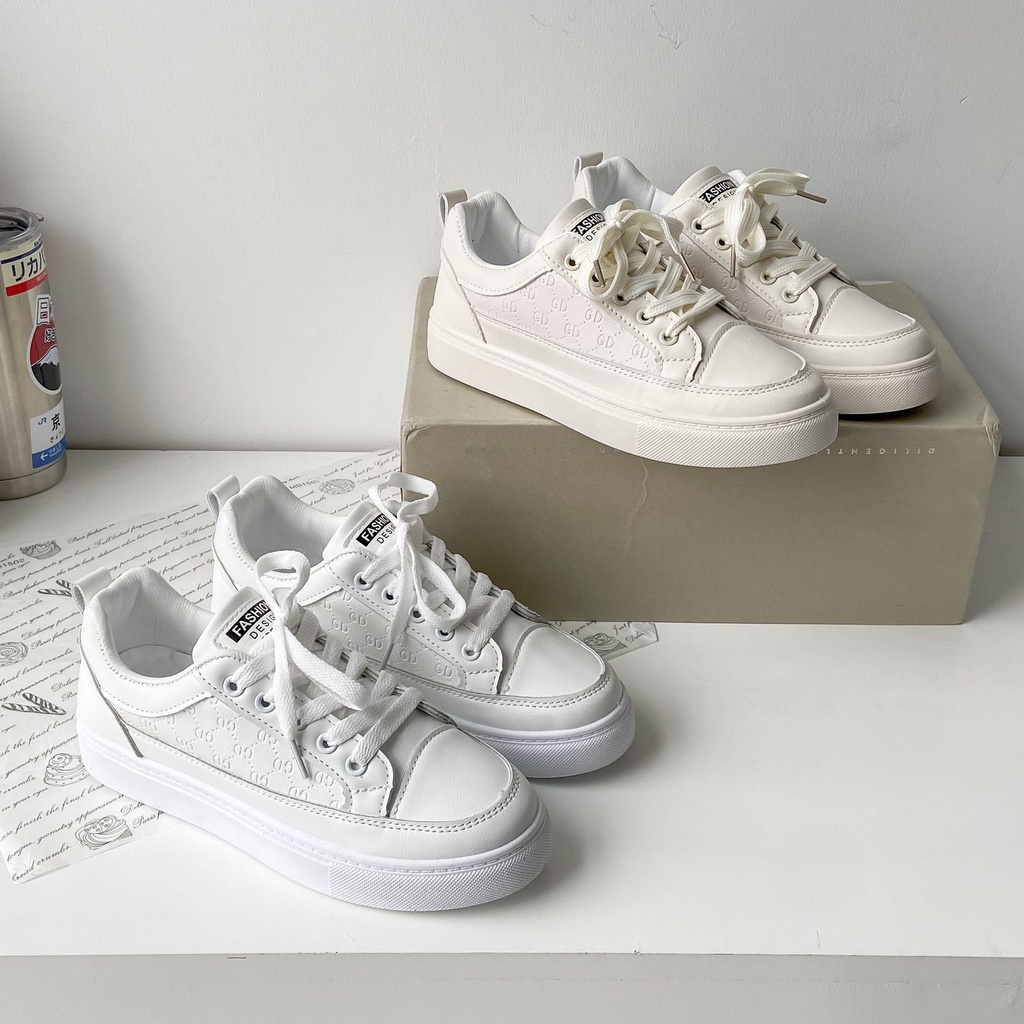 [GROSIR][COD] SEVEN_DAY SEPATU SNEAKERS PUTIH WANITA KOREA IMPORT CASUAL SHOES PUTIH H-616