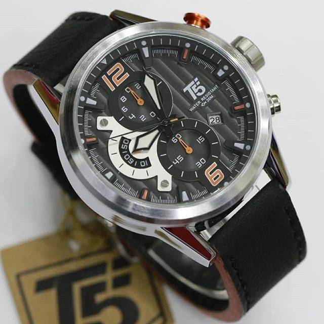 Jam cowok pria kulit T5 H3630 Original