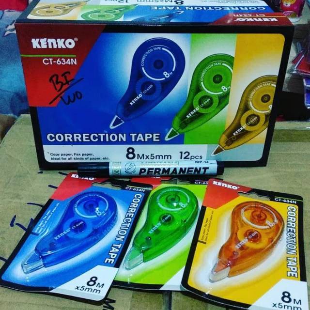 

KENKO CORRETION TAPE CT- 634 N / TIPE X KERTAS PANJANG 6m