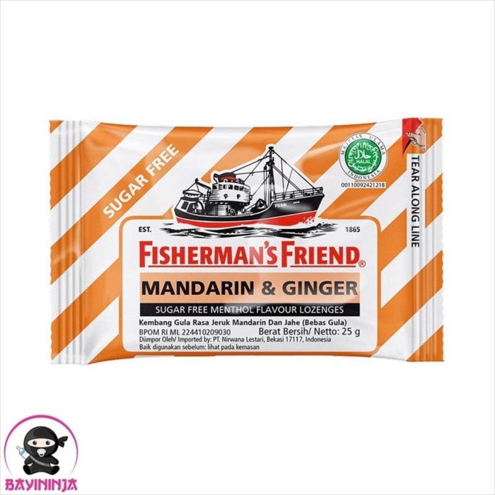 

FISHERMANS FRIEND Sugar Free Mandarin Ginger 25 g T-Ninjabayi 01
